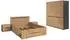 xonox.home Canu Schlafzimmer-Set 4-tlg. Bett 140x200cm, Artisan Eiche/Basaltgrau (Canu)