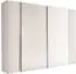 Schlafkontor Maturs Kleiderschrank 267x205x57cm, weiß, Melamin, 2 Schwebetüren, 2 Drehtüren