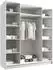 Mirjan24 Santi I Kleiderschrank 4-türig mit Kleiderstange, Schwarz (200x215x58cm)