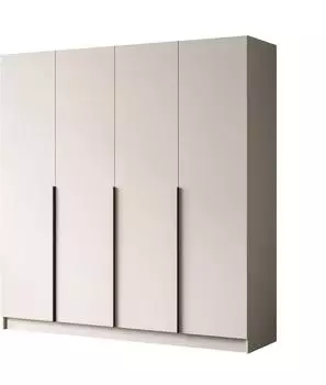Lookway Aurel 4D Kleiderschrank Kaschmir, schwarze Griffe, 200x200x57cm (800000989170)