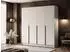 Lookway Aurel 4D Kleiderschrank Kaschmir, schwarze Griffe, 200x200x57cm (800000989170)