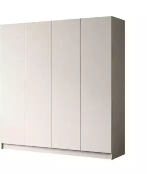 Lookway Aurel 4D Kleiderschrank beige, Holzwerkstoff, 2 Schubladen, 200x200x57cm (800000889526)