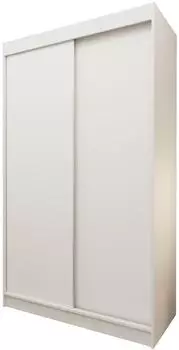 Masseno Sofia Schwebet&uuml;renschrank 2-t&uuml;rig, wei&szlig;, 120x216x61cm (SZAFA 120 BEZ SZKŁA BIAŁY MAT LAMINAT)