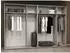 Mirjan24 Malaga 300 Kleiderschrank mit Frontspiegel, 6 Drehtüren, schwarz (Malaga 300)