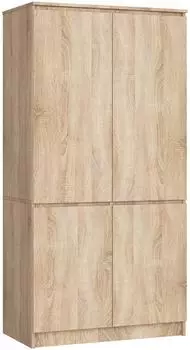 Akord Furniture Factory S90 Kleiderschrank 4 Türen Sonoma Eiche 90x51x180cm