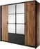 Masseno Milano Drehtürenschrank 4-türig mit Spiegel, nussbaumfarben, 223,2x210x59cm (MILTON A SZAFA CHESTNUT-ANTRACYT)