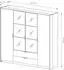 Masseno Milano Drehtürenschrank 4-türig mit Spiegel, nussbaumfarben, 223,2x210x59cm (MILTON A SZAFA CHESTNUT-ANTRACYT)