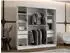 Mirjan24 Wika 200 Schwebetürenschrank mit Spiegel, Schubladen, 200x200x62cm (Wika 200)