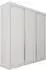 Masseno Sofia Schwebetürenschrank 3-türig, weiß, 180x216x61cm (SZAFA 180 BEZ SZKŁA BIAŁY MAT LAMINAT)