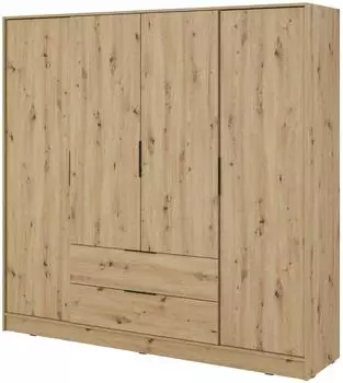 Masseno Caterina Dreht&uuml;renschrank 4-t&uuml;rig, Eiche Artisan, 206x200x51cm (SZAFA 200 KELLY 4D BEZ LUSTRA DĄB ARTISAN)