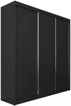 Masseno Sofia Schwebet&uuml;renschrank 3-t&uuml;rig, 180x216x61cm, schwarz (SZAFA 180 BEZ SZKŁA CZARNY MAT LAMINAT)