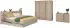 Parisot Escale 22 Schlafzimmer-Set 4-teilig, japanische Eiche, 160x200cm
