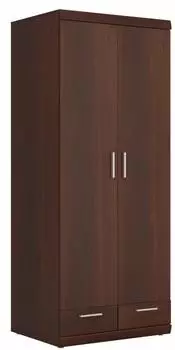 Feldmann-Wohnen Kleiderschrank Imperial 2-türig, Nussbaum, 80x60,5x195cm