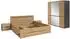 Mid.you Canu Schlafzimmer-Set 4-teilig, grau/Eiche Artisan, Holzwerkstoff (0018490)
