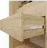Beautysofa NELA II Schwebetürenschrank mit Spiegel, 2 Schubladen, 120x216x61cm, kaschmir/schwarz