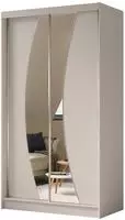 SCHWEBET&Uuml;RENSCHRANK Vox II 120/216/61 kaschmir mit Spiegel und Schubladen