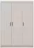 Beautysofa Elena Drehtürenschrank 3-türig, sandbeige, 130x190x53cm