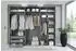luma-home Schwebetürenschrank 3-türig 300x216x65cm weiß mit Glasfront (22036)