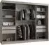 Mirjan24 Bahrajn 250 Schwebetürenschrank mit Schubladen, Kaschmir, 250x200x62cm