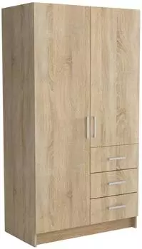 Masseno Pinello Drehtürenschrank 2-türig, Sonoma Eiche, 96x177x50cm (800001327515)