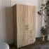 Masseno Pinello Drehtürenschrank 2-türig, Sonoma Eiche, 96x177x50cm (800001327515)