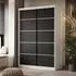 Lookway Camaro Plus Kleiderschrank Schiebetüren weiß/schwarz, 150x215x59cm (800001753005)