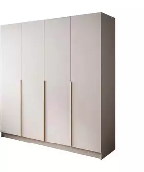 Lookway Savage 4D Kleiderschrank 4-türig, Kaschmir, 200x200x56cm (800001753130)