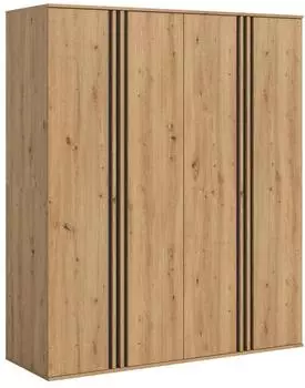 xonox.home Tofta Dreht&uuml;renschrank 4-t&uuml;rig, Artisan Eiche, 160x190x56cm