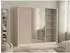 Mirjan24 London Lux 250 Schwebetürenschrank, Holzwerkstoff, kaschmir, 250x215x60cm