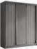 ALTDECOR Labello Schiebetürenschrank mit LED-Beleuchtung, grau/weiß, 180x216x61cm (800000607303)