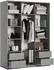 Masseno TAVI Schwebetürenschrank 150x205x60cm 3-türig mit Spiegel, graphit (800001059164)
