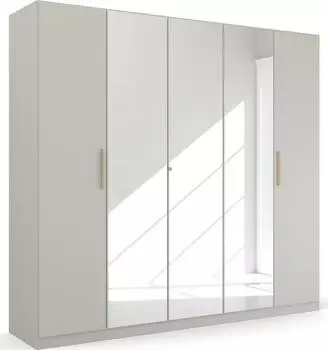 Rauch Skandi by Quadra Spin Dreht&uuml;renschrank mit Spiegelt&uuml;ren, seidengrau, 226x210x54cm