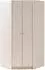 Beautysofa Alex Eckschrank 2 Türen, 8 Fächer, 95x195x95cm, beige sand