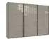 luma-home Schwebetürenschrank 3-türig 300x216x65cm sandgrau Glasfront (22037)