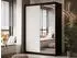 Lookway Camaro II Plus Schiebetürenschrank mit Spiegel, 150cm, schwarz/weiß (800001751558)