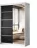 Lookway Camaro II Plus Schiebetürenschrank mit Spiegel, 150cm, weiß/schwarz (800001751554)