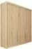Masseno Sofia Schwebetürenschrank 3-türig, Sonoma Eiche, 180x216x61cm