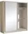 Mirjan24 London Lux 203 Schwebetürenschrank, Holzwerkstoff, Kaschmir, 203x215x60cm