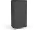Beautysofa Monta Drehtürenschrank 2 Türen, schwarz, 97x194x56cm