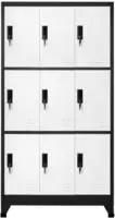 Vidaxl Locker Cabinet Anthracite And White 90x45x180 Cm Steel