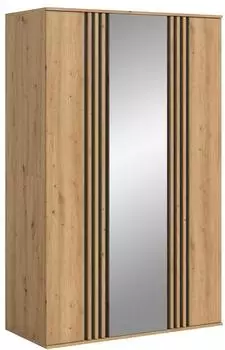 xonox.home Tofta Kleiderschrank 3-t&uuml;rig, Artisan Eiche/Anthrazit, 120x192x56cm