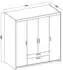 Beautysofa Elena 4D Drehtürenschrank 4-türig mit 2 Schubladen, Eiche Lefkas (Elena 4D)