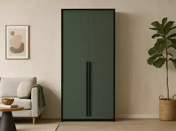 Beautysofa GIANA Dreht&uuml;renschrank 2-t&uuml;rig, flaschengr&uuml;n, 105cm (GIANA)