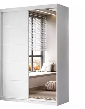 Lookway Camaro II Plus Schiebet&uuml;renschrank mit Spiegel, wei&szlig;, 150cm (800001751560)
