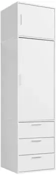 mokebo Der Grenzenlose Kleiderschrank 1-t&uuml;rig, 3 Schubladen, wei&szlig;, 60x234x58cm