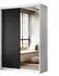 Lookway Camaro II Schiebetürenschrank mit Spiegel 150cm weiß/schwarz (800001752318)