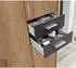 luma-home Drehtürenschrank 273x210x58cm, Eiche/Grafit, 2 Spiegeltüren, Passepartout (22576)