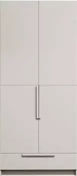 Woood Pure Kleiderschrank Kiefernholz, 2-t&uuml;rig, beige, 95x60x215cm
