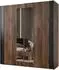 Masseno Signora Schwebetürenschrank 2-türig mit Spiegel, eichefarben, 200x213x64cm