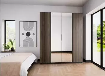 Selsey Kaja Kleiderschrank 4-türig, Eiche Evoke, 200cm